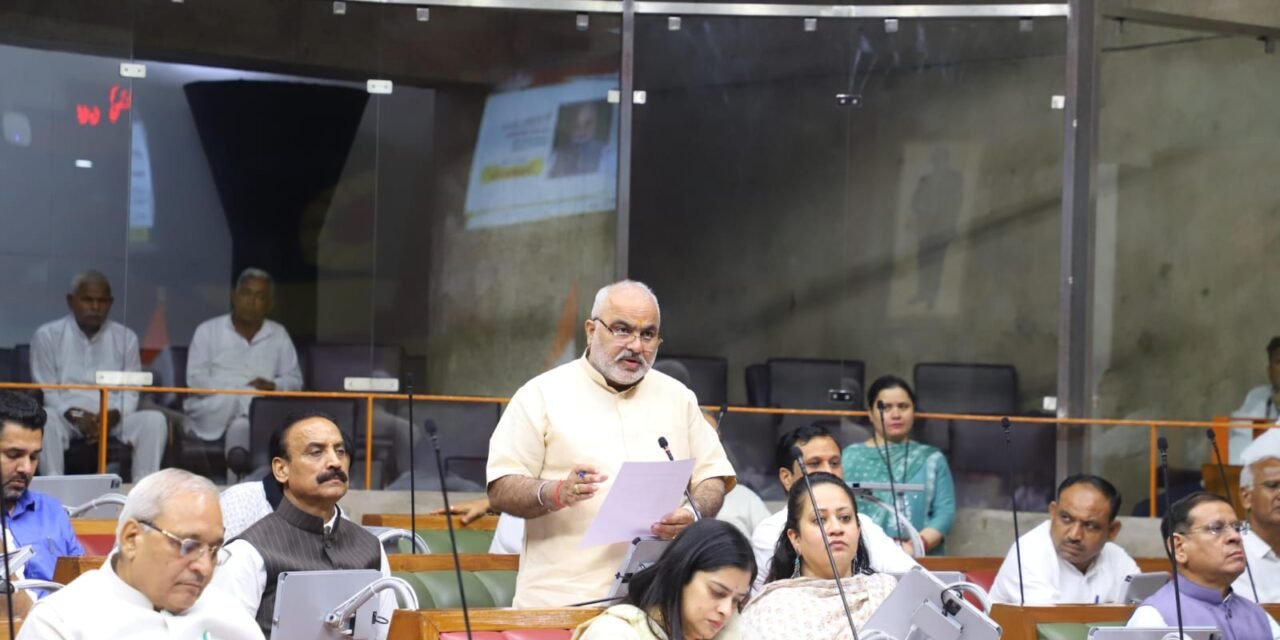 विधानसभा में विधायक ने सेक्टर 6 के ऊपर पुल निर्माण का उठाया मुद्दा