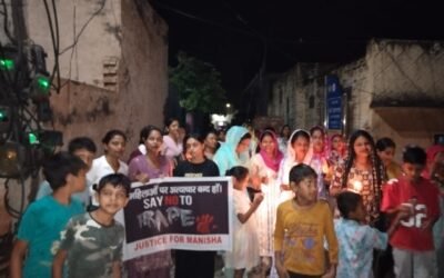 समालखा के बसाडा गांव मे मनीषा को न्याय दिलाने के लिए कैंडल मार्च के साथ किया रोष प्रदर्शन