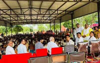 गांव नटार स्कूल में पहुंचे पूर्व राज्यपाल प्रो गणेशी लाल