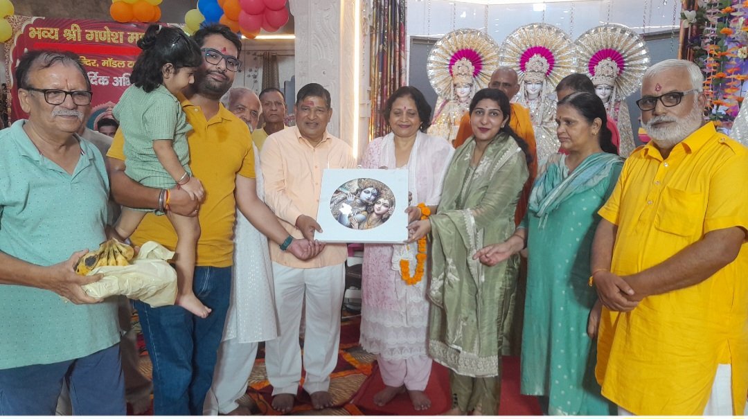 समालखा के रघुनाथ मंदिर मे धूमधाम से मनाया जा रहा गणेश महोत्सव