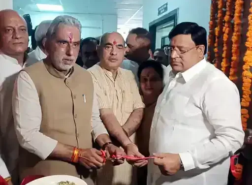 केंद्रीय राज्यमंत्री कृष्णपाल गुर्जर ने किया 18 करोड़ के ऑडिटोरियम का उद्घाटन