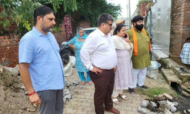 मेयर शैलजा संदीप सचदेवा ने किया गाँव लिहारसा में विकास कार्यों का निरीक्षण