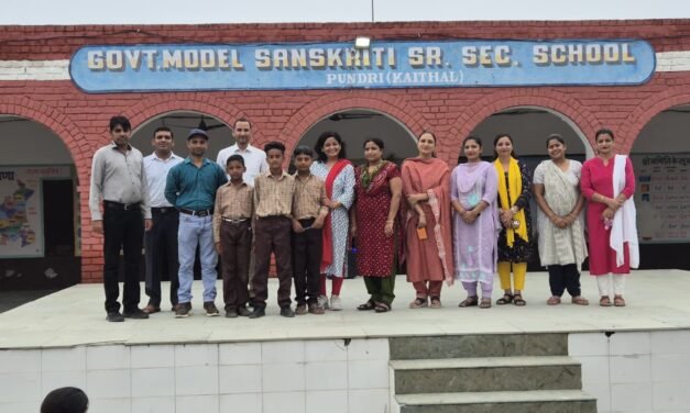 राजकीय आदर्श संस्कृति वरिष्ठ माध्यमिक विद्यालय पुंडरी में धूमधाम से मनाया गया खेल दिवस