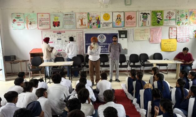 जिला विधिक सेवा प्राधिकरण अंबाला द्वारा बाल संरक्षण योजनाओं पर जागरूकता सत्र आयोजित