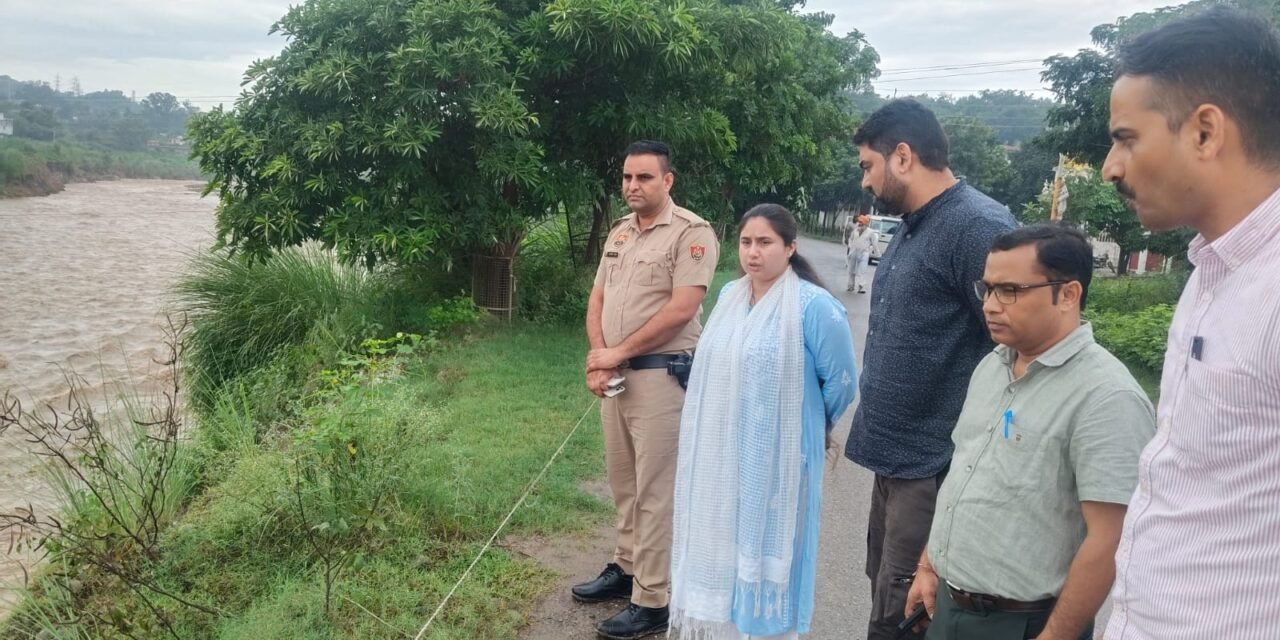 नारायणगढ़ एसडीएम शिवजीत भारती ने नदियों के किनारों का किया निरीक्षण, ग्रामीणों को सतर्क रहने व संबंधित विभाग को सुरक्षा इंतजाम पुख्ता करने के निर्देश दिए