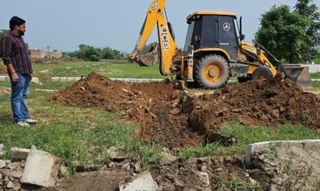 चीका में पनप रही अवैध कालोनी में डीटीपी ने चलाया पीला पंजा