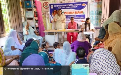 कृषि विज्ञान केंद्र अंबाला में पोषण अभियान के तहत प्रशिक्षण का आयोजन