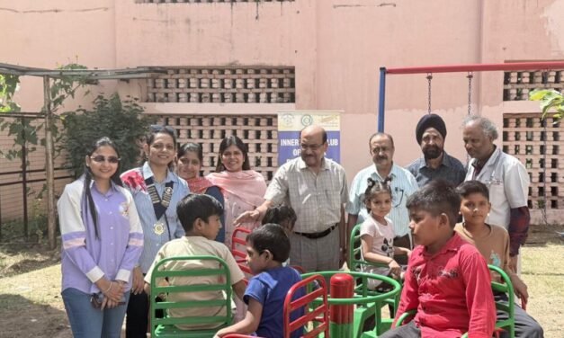 इनर व्हील क्लब रोहतक ने पीजीआईएमएस में बच्चों के लिए बगीचा और झूले बनवाए