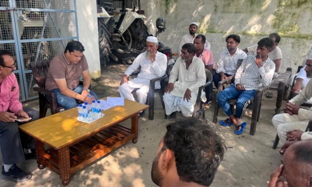 पानीपत शुगर मिल के एमडी संदीप कुमार ने यमुना के पास के तीन गांव में किया गन्ने की फसल का निरीक्षणपत्थरगढ, नवादा पार व सनौली खुर्द के गन्ना उत्पादक किसानों की सुनी समस्याएं