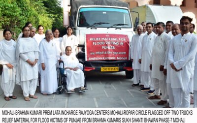 ब्रह्माकुमारीज़ मोहाली ने पंजाब के बाढ़ पीड़ितों के लिए राहत सामग्री के दो ट्रक भेजे