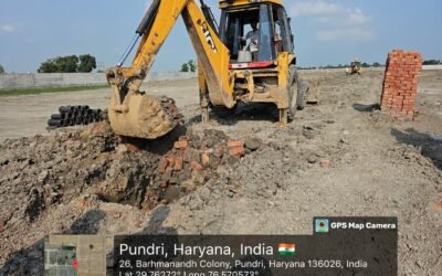 पूंडरी में पनप रही अवैध कालोनी में डीटीपी ने की तोड़फोड़