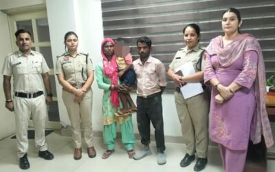 अंबाला की महिला थाना एसएचओ सतिंदर कौर ने बिछड़ी बच्ची को मिलवाया उनके  परिजनों से