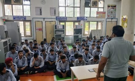 राजकीय औद्योगिक प्रशिक्षण संस्थान  मे हरियाणा एनसीबी की अम्बाला यूनिट का नशा विरोधी जागरूकता अभियान