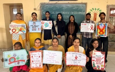 सोहन लाल डीएवी शिक्षा महाविद्यालय में विश्व एड्स दिवस पर रैड रिबन क्लब का जागरूकता अभियान