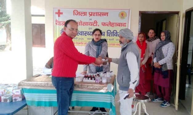 जाखल की बाजीगर बस्ती में टीबी एवं स्वास्थ्य जांच शिविर आयोजित