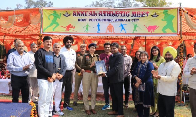 श्री गुरु तेग बहादुर पॉलिटेक्निक अंबाला में वार्षिक एथलेटिक्स मीट संपन्न, खिलाड़ियों को सम्मान