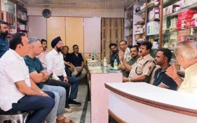 रेवाड़ी में व्यापारियों को सुरक्षा के लिए सीसीटीवी लगाने की सलाह, पुलिस ने की बैठक
