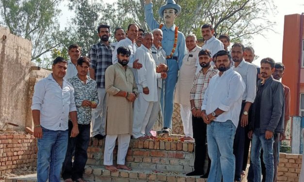 शहीदी दिवस पर जजपा कार्यकर्ताओं ने भगत सिंह को दी श्रद्धांजलि, बाढड़ा में गूंजे देशभक्ति के नारे