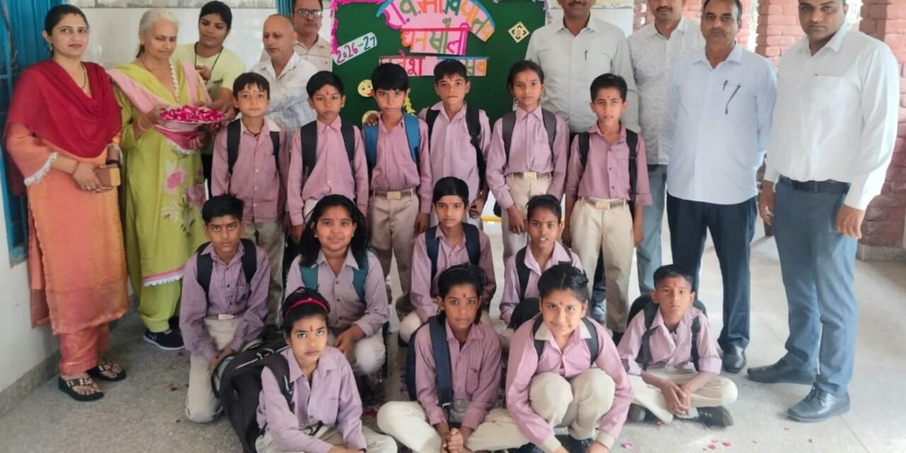धनसौली स्कूल में प्रवेश उत्सव, नए विद्यार्थियों का गर्मजोशी से स्वागत